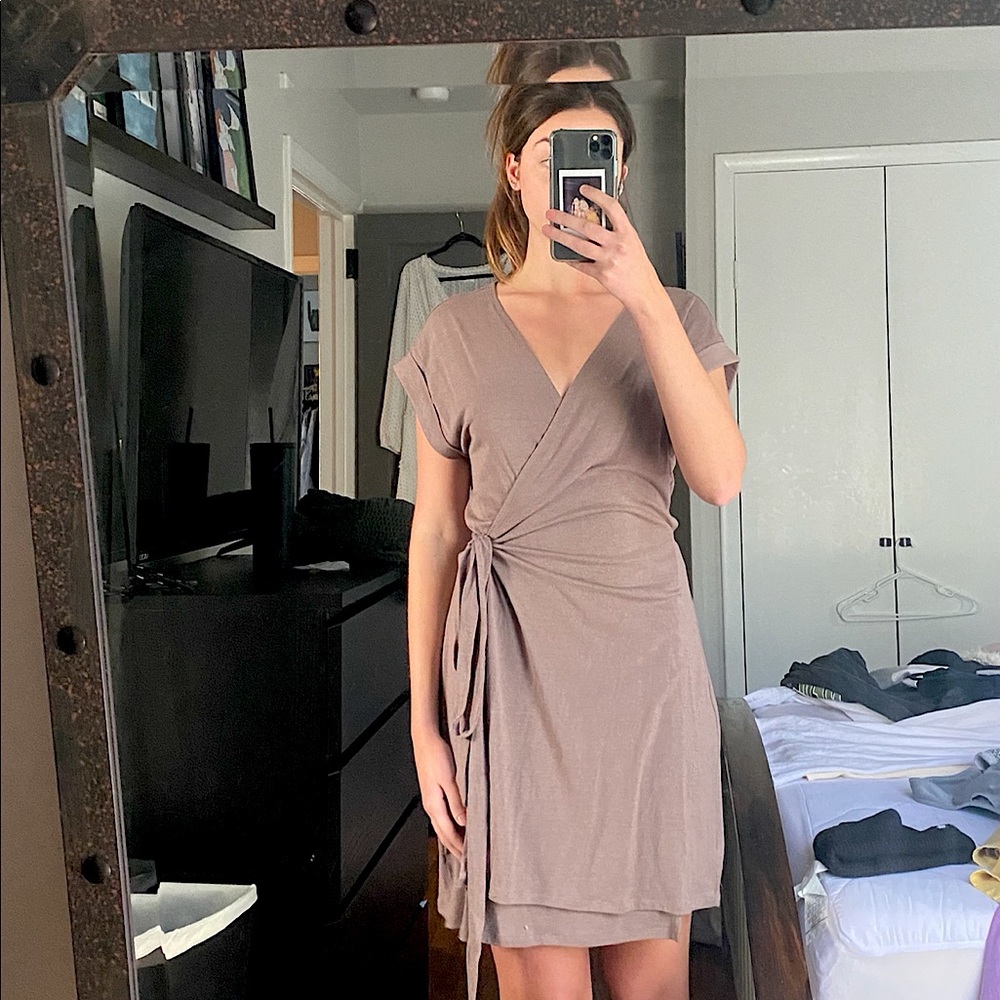 Mauve wrap dress